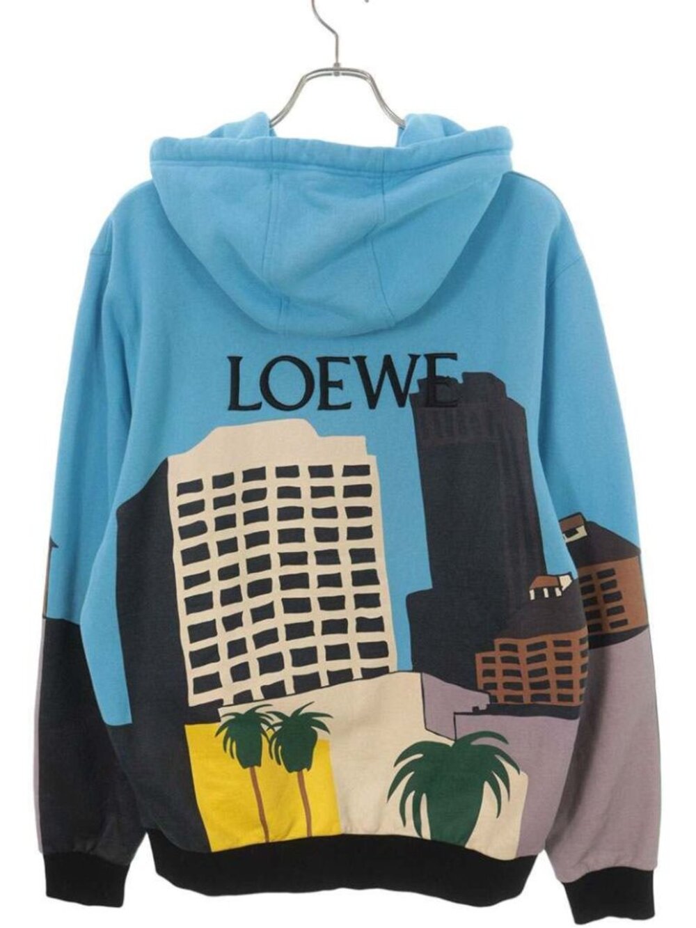 Loewe Back Logo Embroidery All Over Print Hoodie